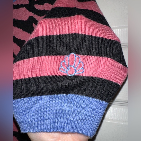 Saturday by Megan Ellaby Cara jacquard knit animal print polo top - Picture 4 of 9